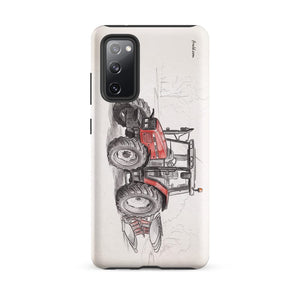 Furrow & Fields Tough case for Samsung® Matte / Samsung Galaxy S20 FE Massey Ferguson 6255 Pencil Sketch | Tough case for Samsung® Quality Farmers Merch