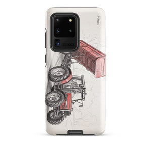 Furrow & Fields Tough case for Samsung® Matte / Samsung Galaxy S20 Ultra Massey Ferguson 6180 Pencil Sketch | Tough case for Samsung® Quality Farmers Merch