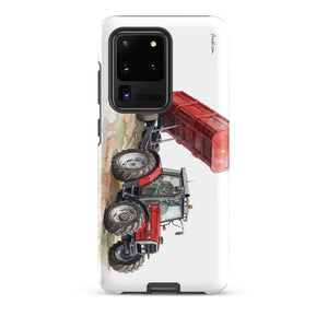 Furrow & Fields Tough case for Samsung® Matte / Samsung Galaxy S20 Ultra Massey Ferguson 6180 Watercolor | Tough case for Samsung® Quality Farmers Merch
