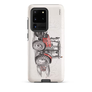 Furrow & Fields Tough case for Samsung® Matte / Samsung Galaxy S20 Ultra Massey Ferguson 6255 Pencil Sketch | Tough case for Samsung® Quality Farmers Merch