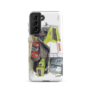 Furrow & Fields Tough case for Samsung® Matte / Samsung Galaxy S21 CLAAS Lexion 8600 TerraTrac Watercolor | Tough case for Samsung® Quality Farmers Merch