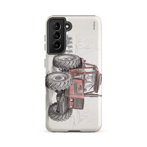 Furrow & Fields Tough case for Samsung® Matte / Samsung Galaxy S21 FE Fiat 1880 Pencil Sketch | Tough case for Samsung® Quality Farmers Merch