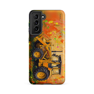 Furrow & Fields Tough case for Samsung® Matte / Samsung Galaxy S21 FE Massey Ferguson 50E Splash Art | Tough case for Samsung® Quality Farmers Merch