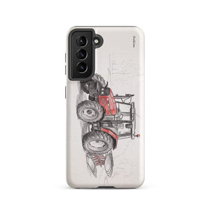 Furrow & Fields Tough case for Samsung® Matte / Samsung Galaxy S21 Massey Ferguson 6255 Pencil Sketch | Tough case for Samsung® Quality Farmers Merch