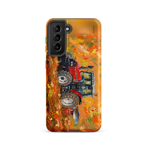 Furrow & Fields Tough case for Samsung® Matte / Samsung Galaxy S21 Massey Ferguson 6255 Splash Art | Tough case for Samsung® Quality Farmers Merch