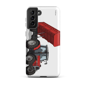 Furrow & Fields Tough case for Samsung® Matte / Samsung Galaxy S21 Plus Massey Ferguson 6180 Illustration | Tough case for Samsung® Quality Farmers Merch