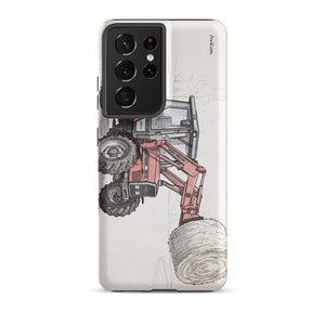 Furrow & Fields Tough case for Samsung® Matte / Samsung Galaxy S21 Ultra Massey Ferguson 3070 Autotronic Pencil Sketch | Tough case for Samsung® Quality Farmers Merch
