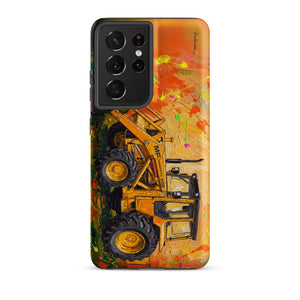 Furrow & Fields Tough case for Samsung® Matte / Samsung Galaxy S21 Ultra Massey Ferguson 50E Splash Art | Tough case for Samsung® Quality Farmers Merch