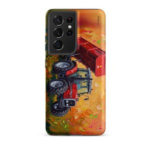 Furrow & Fields Tough case for Samsung® Matte / Samsung Galaxy S21 Ultra Massey Ferguson 6180 Splash Art | Tough case for Samsung® Quality Farmers Merch