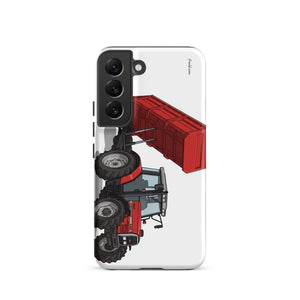 Furrow & Fields Tough case for Samsung® Matte / Samsung Galaxy S22 Massey Ferguson 6180 Illustration | Tough case for Samsung® Quality Farmers Merch