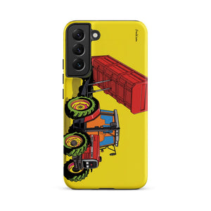 Furrow & Fields Tough case for Samsung® Matte / Samsung Galaxy S22 Plus Massey Ferguson 6180 Pop Art | Tough case for Samsung® Quality Farmers Merch