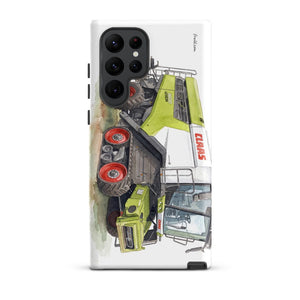 Furrow & Fields Tough case for Samsung® Matte / Samsung Galaxy S22 Ultra CLAAS Lexion 8600 TerraTrac Watercolor | Tough case for Samsung® Quality Farmers Merch