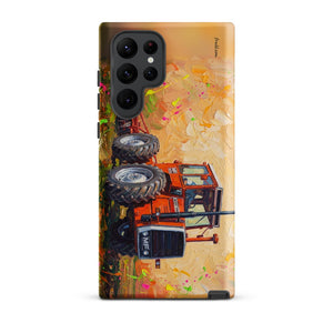 Furrow & Fields Tough case for Samsung® Matte / Samsung Galaxy S22 Ultra Massey Ferguson 1200 Splash Art | Tough case for Samsung® Quality Farmers Merch
