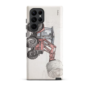 Furrow & Fields Tough case for Samsung® Matte / Samsung Galaxy S22 Ultra Massey Ferguson 3070 Autotronic Pencil Sketch | Tough case for Samsung® Quality Farmers Merch