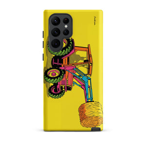 Furrow & Fields Tough case for Samsung® Matte / Samsung Galaxy S22 Ultra Massey Ferguson 3070 Autotronic Pop Art | Tough case for Samsung® Quality Farmers Merch