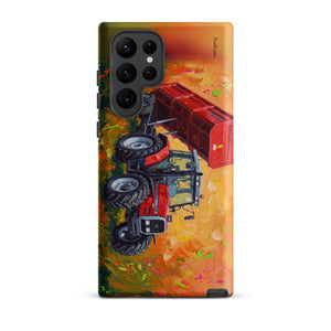 Furrow & Fields Tough case for Samsung® Matte / Samsung Galaxy S22 Ultra Massey Ferguson 6180 Splash Art | Tough case for Samsung® Quality Farmers Merch