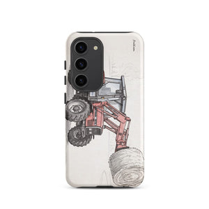 Furrow & Fields Tough case for Samsung® Matte / Samsung Galaxy S23 Massey Ferguson 3070 Autotronic Pencil Sketch | Tough case for Samsung® Quality Farmers Merch