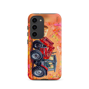 Furrow & Fields Tough case for Samsung® Matte / Samsung Galaxy S23 Massey Ferguson 3070 Autotronic Splash Art | Tough case for Samsung® Quality Farmers Merch