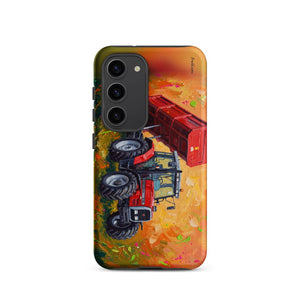 Furrow & Fields Tough case for Samsung® Matte / Samsung Galaxy S23 Massey Ferguson 6180 Splash Art | Tough case for Samsung® Quality Farmers Merch