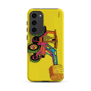Furrow & Fields Tough case for Samsung® Matte / Samsung Galaxy S23 Plus Massey Ferguson 3070 Autotronic Pop Art | Tough case for Samsung® Quality Farmers Merch