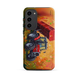 Furrow & Fields Tough case for Samsung® Matte / Samsung Galaxy S23 Plus Massey Ferguson 6180 Splash Art | Tough case for Samsung® Quality Farmers Merch