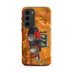 Furrow & Fields Tough case for Samsung® Matte / Samsung Galaxy S23 Plus Massey Ferguson 6255 Splash Art | Tough case for Samsung® Quality Farmers Merch