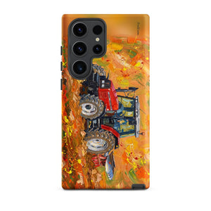 Furrow & Fields Tough case for Samsung® Matte / Samsung Galaxy S23 Ultra Massey Ferguson 6255 Splash Art | Tough case for Samsung® Quality Farmers Merch
