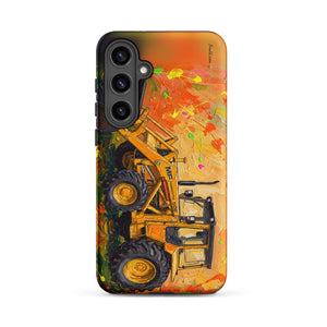 Furrow & Fields Tough case for Samsung® Matte / Samsung Galaxy S24 Plus Massey Ferguson 50E Splash Art | Tough case for Samsung® Quality Farmers Merch