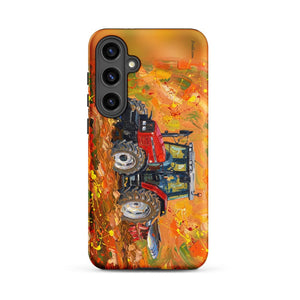Furrow & Fields Tough case for Samsung® Matte / Samsung Galaxy S24 Plus Massey Ferguson 6255 Splash Art | Tough case for Samsung® Quality Farmers Merch