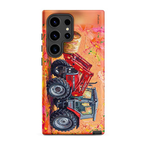 Furrow & Fields Tough case for Samsung® Matte / Samsung Galaxy S24 Ultra Massey Ferguson 3070 Autotronic Splash Art | Tough case for Samsung® Quality Farmers Merch