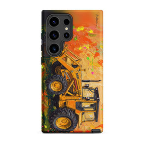 Furrow & Fields Tough case for Samsung® Matte / Samsung Galaxy S24 Ultra Massey Ferguson 50E Splash Art | Tough case for Samsung® Quality Farmers Merch
