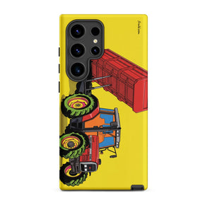 Furrow & Fields Tough case for Samsung® Matte / Samsung Galaxy S24 Ultra Massey Ferguson 6180 Pop Art | Tough case for Samsung® Quality Farmers Merch