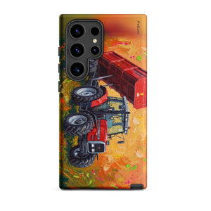 Furrow & Fields Tough case for Samsung® Matte / Samsung Galaxy S24 Ultra Massey Ferguson 6180 Splash Art | Tough case for Samsung® Quality Farmers Merch