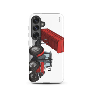 Furrow & Fields Tough case for Samsung® Matte / Samsung Galaxy S25 Massey Ferguson 6180 Illustration | Tough case for Samsung® Quality Farmers Merch