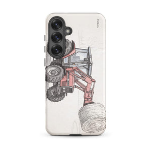 Furrow & Fields Tough case for Samsung® Matte / Samsung Galaxy S25 Plus Massey Ferguson 3070 Autotronic Pencil Sketch | Tough case for Samsung® Quality Farmers Merch