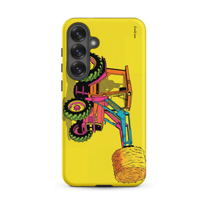 Furrow & Fields Tough case for Samsung® Matte / Samsung Galaxy S25 Plus Massey Ferguson 3070 Autotronic Pop Art | Tough case for Samsung® Quality Farmers Merch