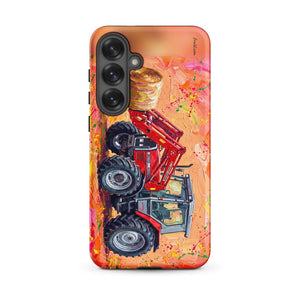 Furrow & Fields Tough case for Samsung® Matte / Samsung Galaxy S25 Plus Massey Ferguson 3070 Autotronic Splash Art | Tough case for Samsung® Quality Farmers Merch