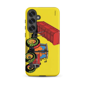 Furrow & Fields Tough case for Samsung® Matte / Samsung Galaxy S25 Plus Massey Ferguson 6180 Pop Art | Tough case for Samsung® Quality Farmers Merch