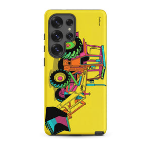 Furrow & Fields Tough case for Samsung® Matte / Samsung Galaxy S25 Ultra Massey Ferguson 50E Pop Art | Tough case for Samsung® Quality Farmers Merch