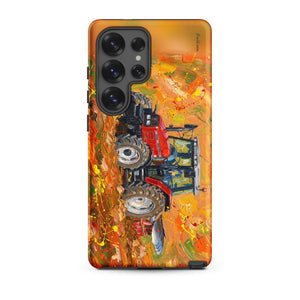 Furrow & Fields Tough case for Samsung® Matte / Samsung Galaxy S25 Ultra Massey Ferguson 6255 Splash Art | Tough case for Samsung® Quality Farmers Merch