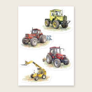 Tractor Mix Watercolour No. 1 | Kiss-Cut Sticker Sheet