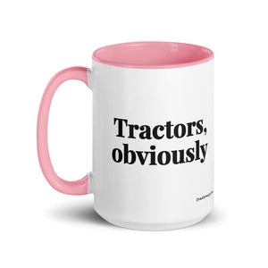 Furrow & Fields Tractors, Obviously | 15 oz Mug with Color Inside Quality Farmers Merch
