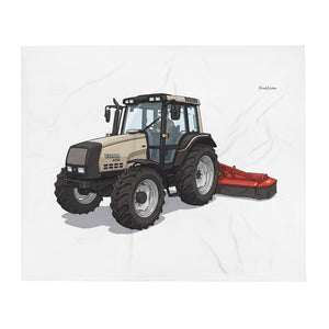 Furrow & Fields Valtra 6750 Illustration | Throw Blanket Quality Farmers Merch