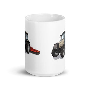 Furrow & Fields Valtra 6750 Illustration | White Glossy Mug Quality Farmers Merch