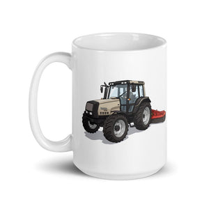 Furrow & Fields Valtra 6750 Illustration | White Glossy Mug Quality Farmers Merch