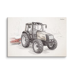 Furrow & Fields Valtra 6750 Pencil Sketch | Canvas Quality Farmers Merch