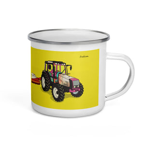 Furrow & Fields Valtra 6750 Pop Art | Enamel Mug Quality Farmers Merch