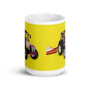 Furrow & Fields Valtra 6750 Pop Art | White Glossy Mug Quality Farmers Merch