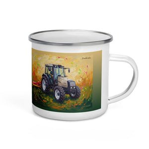 Furrow & Fields Valtra 6750 Splash Art | Enamel Mug Quality Farmers Merch