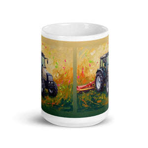 Furrow & Fields Valtra 6750 Splash Art | White Glossy Mug Quality Farmers Merch